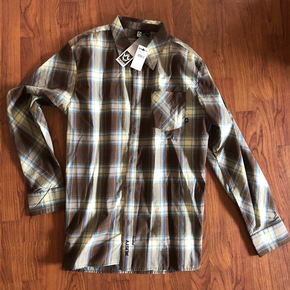NWT - Vintage Stock  - Rusty - Button Down Shirt - Mens - Size XL